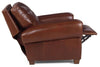 Image of Leather Recliner Weston Rustic Leather Pillow Back Recliner With Nails
