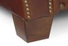 Image of Leather Recliner Weston Rustic Leather Pillow Back Recliner With Nails