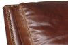Image of Leather Recliner Weston Rustic Leather Pillow Back Recliner With Nails