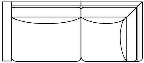 Leather Sectional Sofa Galloway "Designer Style" Chesterfield Left Arm Facing Corner Loveseat