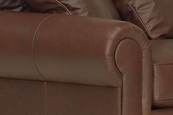 Leather Sectional Sofa Sheffield Three Piece Deep Seated Leather Sectional Sofa (As Configured)