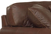 Image of Leather Sectional Sofa Sheffield Three Piece Deep Seated Leather Sectional Sofa (As Configured)