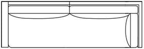 Shauna "Designer Style" Bench Seat Fabric Left Arm Facing Corner Sofa