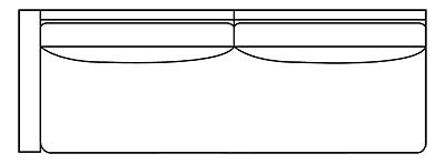 Nicole "Designer Style" Bench Seat Left Arm Facing Sofa