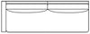 Image of Liza "Designer Style" Single Bench Seat Slipcovered Left Arm Facing Large Sofa