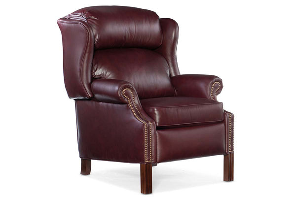 Liam Olmstead "Quick Ship" Traditional Chippendale Wingback Recliner