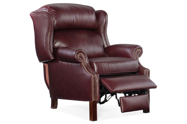 Liam Olmstead "Quick Ship" Traditional Chippendale Wingback Recliner