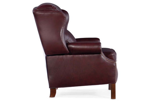 Liam Olmstead "Quick Ship" Traditional Chippendale Wingback Recliner