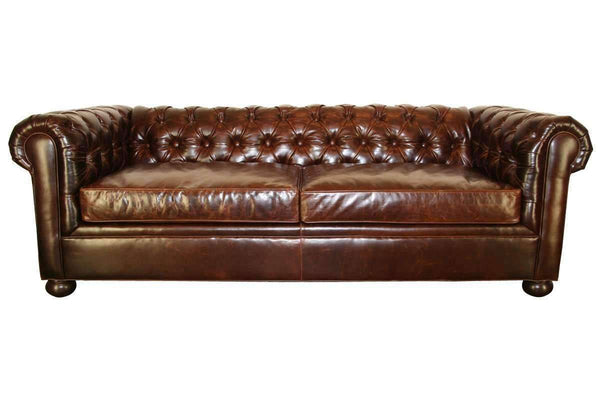 Living Room Empire "Designer Style" Chesterfield Tufted Leather Living Room Seating Collection