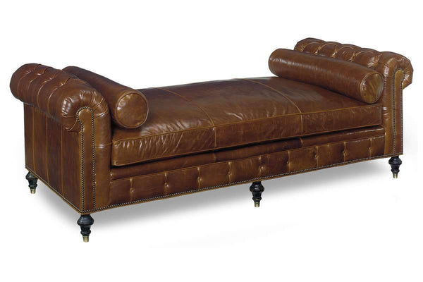 Living Room Frazier "Designer Style" Leather Tufted Daybed
