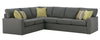 Image of Jennifer "Designer Style" Fabric Upholstered Sectional Sofa