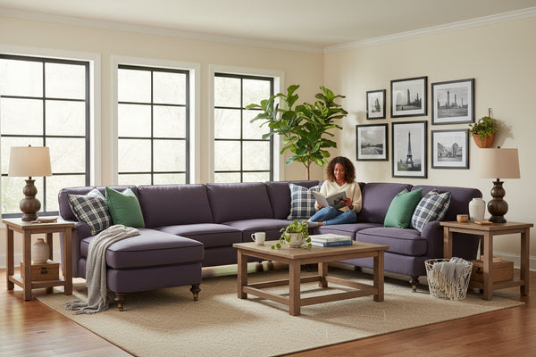 Kristen "Designer Style" English Arm Sectional