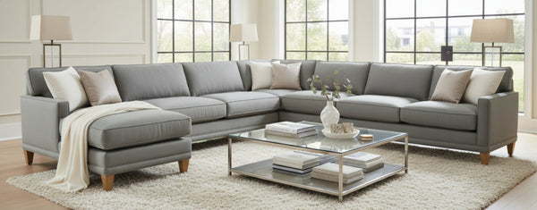 Nicole "Designer Style" Fabric Upholstered Modular Sectional