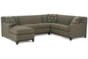 Image of Solomon "Designer Style" Tight Back Track Arm Fabric Sectional Couch