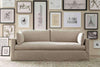 Image of Slipcovered Furniture Liza I "Designer Style" Single Bench Seat Slipcovered Sofa 