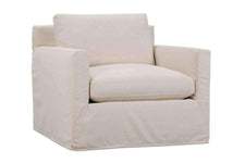 Liza "Designer Style" Swivel Slipcover Chair