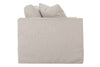 Image of Lonnie I 88 Inch Single Bench Cushion Fabric Slipcovered Sofa