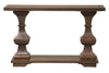 Image of Lucca I Kona Brown Spanish Style Sofa Table With Lower Storage Shelf