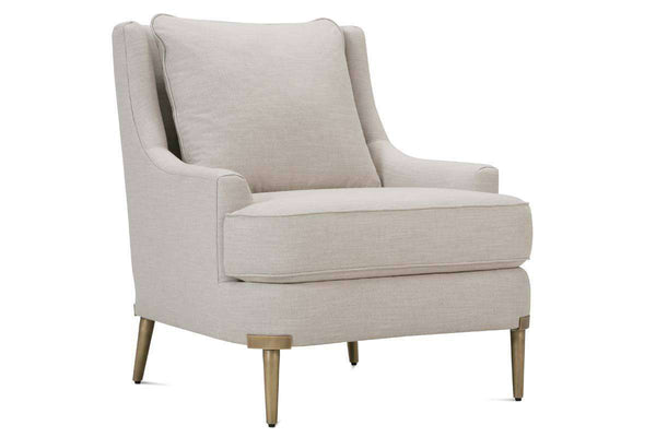 Lydia Fabric Chair With Aged Brass Metal Legs