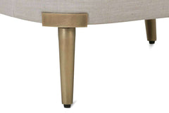 Lydia Fabric Chair With Aged Brass Metal Legs