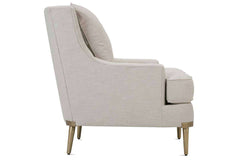 Lydia Fabric Chair With Aged Brass Metal Legs