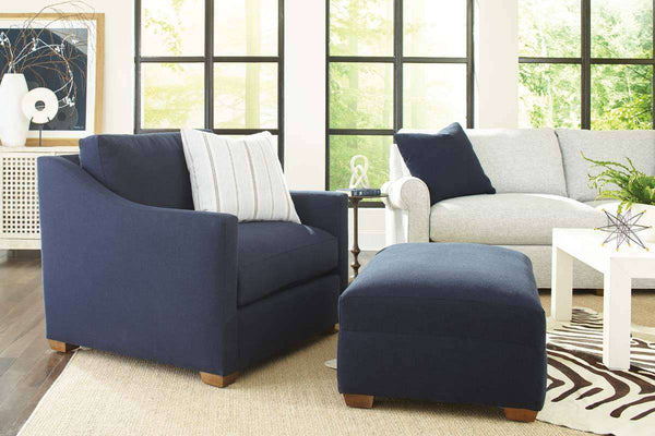 Macy Oversized Sloping Track Fabric Arm Chair