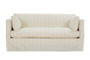 Image of Marjorie Slipcover Bench Seat Fabric Sofa