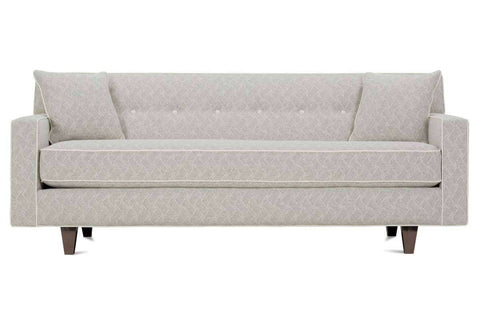 Margo I 88 Inch Mid Century Modern Single Bench Seat Track Arm Fabric Sofa