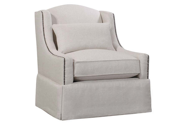 Marguerite Quick Ship Fabric Swivel Club Chair