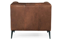 Mariano Quick Ship Tufted Tight Back Leather Club Chair