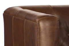 Mariano 84 Inch "Quick Ship" Tufted Top Grain Leather Tight Back Sofa-OUT OF STOCK UNTIL 1/9/22