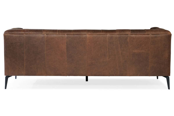 Mariano 84 Inch "Quick Ship" Tufted Top Grain Leather Tight Back Sofa-OUT OF STOCK UNTIL 1/9/22
