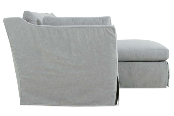 Marjorie Slipcovered Two Piece Pillow Back Sectional With Chaise (Version 1 As Configured)