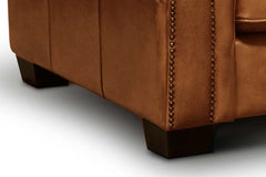 Marshall Rio Mustang Traditional Leather Club Chair With Nailheads