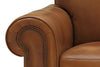 Image of Marshall "Quick Ship" Traditional Leather Rolled Arm Furniture Collection With Nailheads