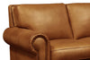 Image of Marshall Rio Mustang Traditional Leather Rolled Arm Loveseat With Nailheads