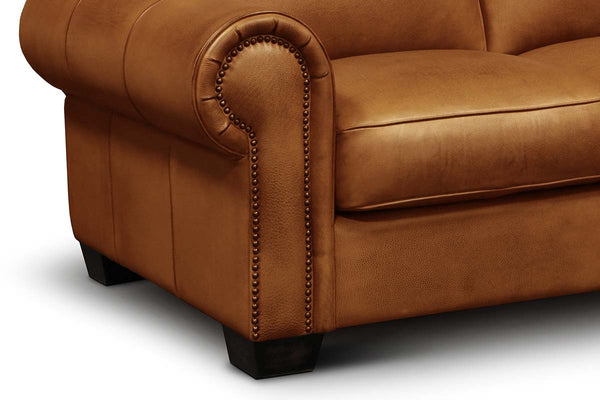 Marshall Traditional Leather Furniture Collection With Nailheads