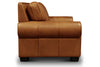 Image of Marshall Rio Mustang Traditional Leather Rolled Arm Loveseat With Nailheads