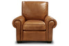Image of Marshall Rio Mustang Traditional Leather Rolled Arm Club Chair Recliner