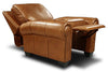 Image of Marshall Traditional Leather Rolled Arm Club Chair Recliner