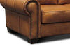 Image of Marshall 92 Inch Traditional Leather Roll Arm Sofa With Nailheads