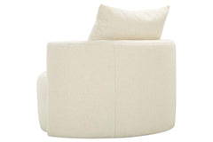 Maxine SWIVEL Upholstered Accent Barrel Chair With Wrap Around Track Arms