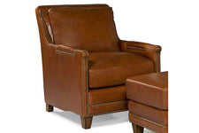 Melvin Saddle "Quick Ship" Leather Accent Chair- OUT OF STOCK UNTIL 10/30/23