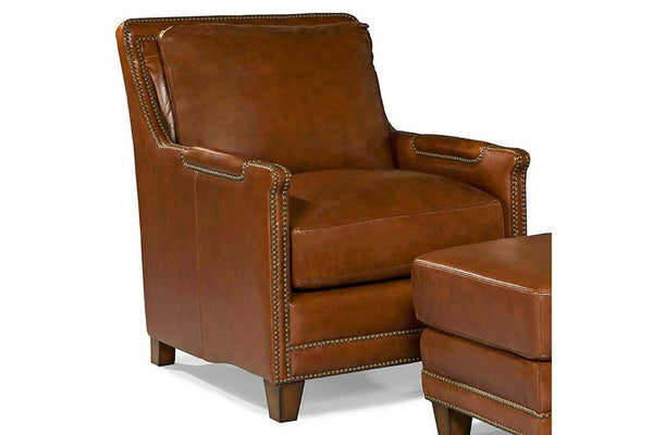 Melvin Saddle "Quick Ship" Leather Accent Chair-OUT OF STOCK UNTIL 04/10/2024