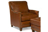 Image of Melvin Saddle "Quick Ship" Leather Accent Chair-OUT OF STOCK UNTIL 04/10/2024