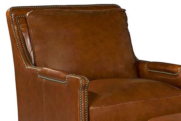 Melvin Saddle "Quick Ship" Leather Accent Chair