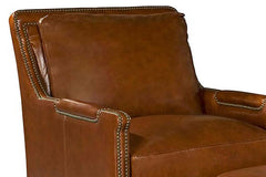 Melvin Saddle "Quick Ship" Leather Accent Chair