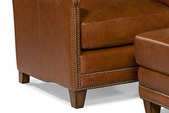 Melvin Saddle "Quick Ship" Leather Accent Chair
