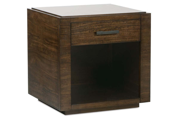 Messina Transitional Rectangular End Table With Single Storage Drawer