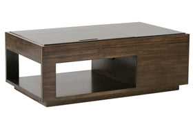 Messina Transitional Rectangular Lift Top Coffee Table With Storage
